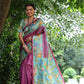 Jyoti Fashion Women's Wine Soft Tussar Silk Kalamkari Printed Designer Saree with Blouse | Swadesiicart