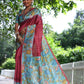 Jyoti Fashion Women's Maroon Soft Tussar Silk Kalamkari Printed Designer Saree with Blouse | Swadesiicart