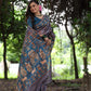 Jyoti Fashion Women's Gajri Red Soft Tussar Silk Peacock Printed Designer Saree with Blouse | Swadesiicart