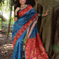 Jyoti Fashion Women's Wine Soft Tussar Silk Peacock Printed Designer Saree with Blouse | Swadesiicart