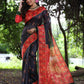 Jyoti Fashion Women's Blue Soft Tussar Silk Peacock Printed Designer Saree with Blouse | Swadesiicart