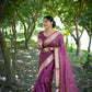 Jyoti Fashion Women's Purple Soft Kalyani Silk Zari Woven Designer Saree with Blouse | Swadesiicart