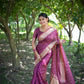 Jyoti Fashion Women's Purple Soft Kalyani Silk Zari Woven Designer Saree with Blouse | Swadesiicart