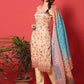 Jyoti Fashion Women's Peach Cotton Digital Printed Festive Wear Designer Straight Suit Set | Swadesiicart
