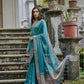 Jyoti Fashion Women's Teal Soft Kalyani Silk Zari Woven Designer Saree with Blouse | Swadesiicart