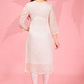 Jyoti Fashion Women's White Kanchi Cotton Lining Zari Woven Designer Kurti Only | Swadesiicart
