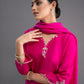 Jyoti Fashion Women's Pink Silk Blend Embroidered Designer Kurta Set with Dupatta | Swadesiicart