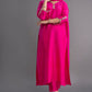 Jyoti Fashion Women's Pink Silk Blend Embroidered Designer Kurta Set with Dupatta | Swadesiicart