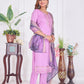 Jyoti Fashion Women's Lavender Cotton Embroidered Designer Kurta Set with Dupatta | Swadesiicart
