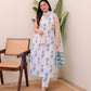 Jyoti Fashion Women's Blue Rayon Slub Floral Printed Designer Kurta Set with Dupatta | Swadesiicart