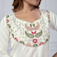 Jyoti Fashion Women's White Cotton Embroidered Designer Kurta Set with Dupatta | Swadesiicart