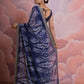 Jyoti Fashion Women's Blue Sequence with Zari Codding Georgette Saree with Blouse | Swadesiicart