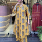 Jyoti Fashion Women's Yellow Rayon Slub Printed Designer Kurta Set with Dupatta | Swadesiicart