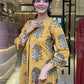 Jyoti Fashion Women's Yellow Rayon Slub Printed Designer Kurta Set with Dupatta | Swadesiicart