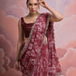 Jyoti Fashion Women's Coffee Sequence with Zari Codding Georgette Saree with Blouse | Swadesiicart
