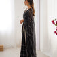 Jyoti Fashion Women's Black Soft Sitara Embroidered Designer Saree with Blouse | Swadesiicart
