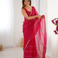 Jyoti Fashion Women's Pink Soft Sitara Embroidered Designer Saree with Blouse | Swadesiicart