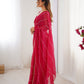 Jyoti Fashion Women's Pink Soft Sitara Embroidered Designer Saree with Blouse | Swadesiicart