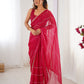 Jyoti Fashion Women's Pink Soft Sitara Embroidered Designer Saree with Blouse | Swadesiicart