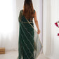 Jyoti Fashion Women's Bottle Green Soft Sitara Embroidered Designer Saree with Blouse | Swadesiicart