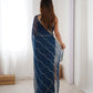 Jyoti Fashion Women's Teal Soft Sitara Embroidered Designer Saree with Blouse | Swadesiicart