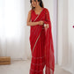 Jyoti Fashion Women's Maroon Soft Sitara Embroidered Designer Saree with Blouse | Swadesiicart