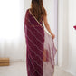 Jyoti Fashion Women's Wine Soft Sitara Embroidered Designer Saree with Blouse | Swadesiicart