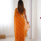 Jyoti Fashion Women's Mustard Soft Sitara Embroidered Designer Saree with Blouse | Swadesiicart