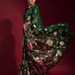 Jyoti Fashion Women's Green Sequence Embroidery Georgette Saree with Blouse | Swadesiicart