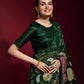 Jyoti Fashion Women's Green Sequence Embroidery Georgette Saree with Blouse | Swadesiicart