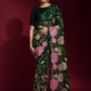 Jyoti Fashion Women's Green Sequence Embroidery Georgette Saree with Blouse | Swadesiicart