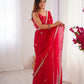 Jyoti Fashion Women's Pink Fandy Silk Embroidered Designer Saree with Blouse | Swadesiicart
