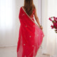 Jyoti Fashion Women's Pink Fandy Silk Embroidered Designer Saree with Blouse | Swadesiicart
