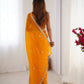 Jyoti Fashion Women's Yellow Fandy Silk Embroidered Designer Saree with Blouse | Swadesiicart