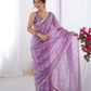 Jyoti Fashion Women's Purple Soft Gold Crush Embroidered Designer Saree with Blouse | Swadesiicart