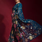 Jyoti Fashion Women's Morpich Sequence Embroidery Georgette Saree with Blouse | Swadesiicart