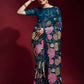 Jyoti Fashion Women's Morpich Sequence Embroidery Georgette Saree with Blouse | Swadesiicart