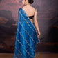 Jyoti Fashion Women's Blue Jimmy Choo Embroidered Designer Saree with Blouse | Swadesiicart
