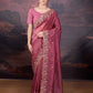 Jyoti Fashion Women's Pink Art Silk Sequins Embroidered Designer Saree with Blouse | Swadesiicart