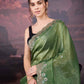 Jyoti Fashion Women's Mehendi Art Silk Sequins Embroidered Designer Saree with Blouse | Swadesiicart
