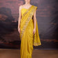 Jyoti Fashion Women's Yellow Art Silk Sequins Embroidered Designer Saree with Blouse | Swadesiicart