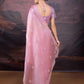 Jyoti Fashion Women's Baby Pink Jimmy Choo Sequins Embroidered Designer Saree with Blouse | Swadesiicart