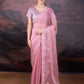 Jyoti Fashion Women's Baby Pink Jimmy Choo Sequins Embroidered Designer Saree with Blouse | Swadesiicart