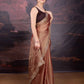 Jyoti Fashion Women's Brown Jimmy Choo Embroidered Siroski Designer Saree with Blouse | Swadesiicart