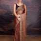 Jyoti Fashion Women's Brown Jimmy Choo Embroidered Siroski Designer Saree with Blouse | Swadesiicart