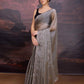 Jyoti Fashion Women's Grey Jimmy Choo Sequins Embroidered Designer Saree with Blouse | Swadesiicart