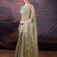 Jyoti Fashion Women's Sea Green Jimmy Choo Sequins Embroidered Designer Saree with Blouse | Swadesiicart