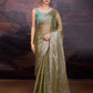 Jyoti Fashion Women's Sea Green Jimmy Choo Sequins Embroidered Designer Saree with Blouse | Swadesiicart