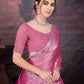 Jyoti Fashion Women's Pink Jimmy Choo Sequins Embroidered Designer Saree with Blouse | Swadesiicart