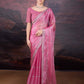 Jyoti Fashion Women's Pink Jimmy Choo Sequins Embroidered Designer Saree with Blouse | Swadesiicart